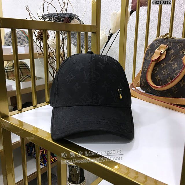 LV男女同款帽子 路易威登絲綿愛心經典印花鴨舌帽棒球帽  mm1397